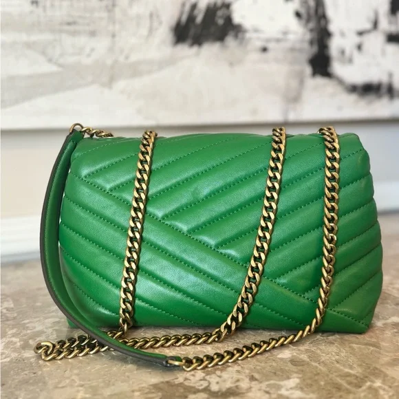 Tory Burch Small Kira Shoulder Bag – Green Leather - Picture 2 of 9